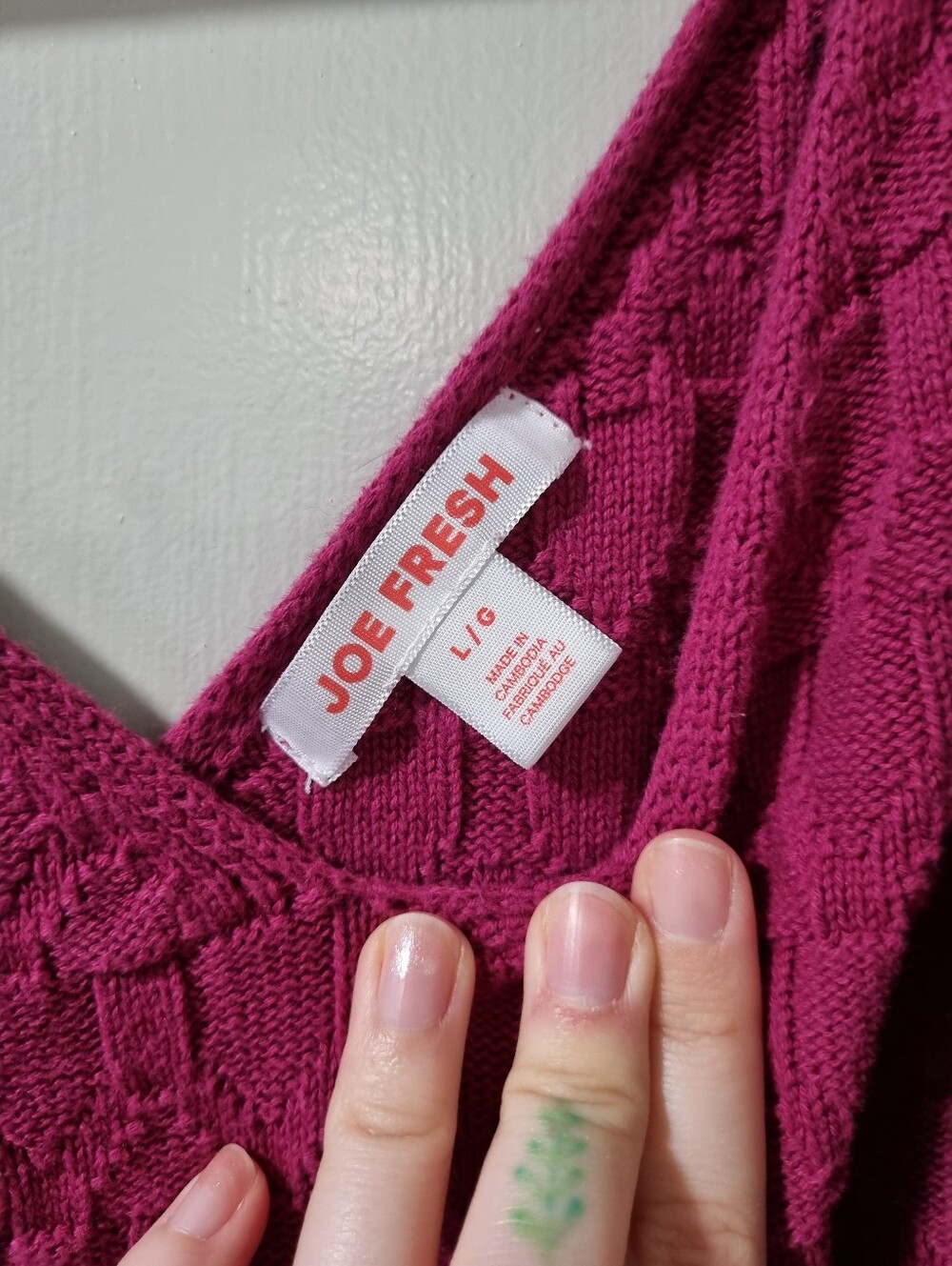 Joe Fresh | Textural 3d Knit Tank Vest In Raspberry Pink - Picture 4 of 4